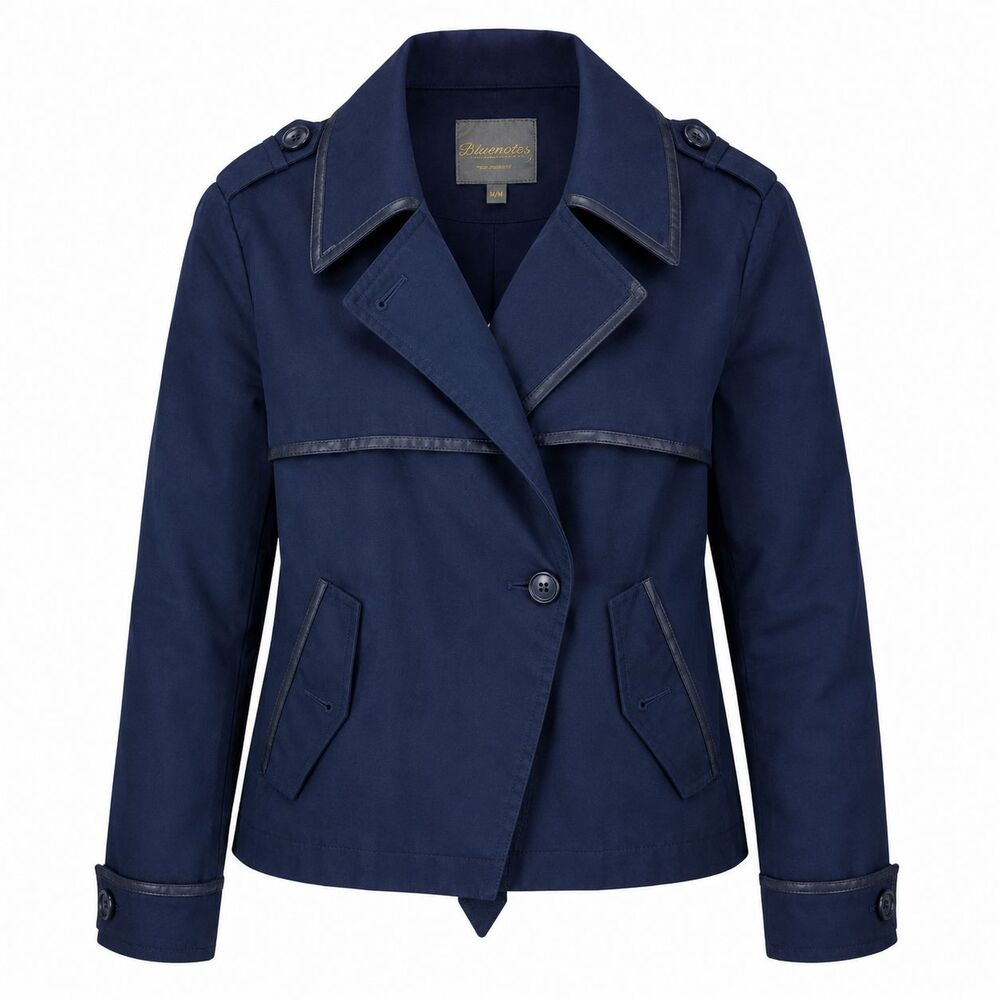 Wearmaster Outerwear Women Field Jacket Coat XS Navy Blue Cotton Utility Classic